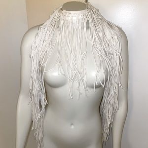Off White Fringe Scarf